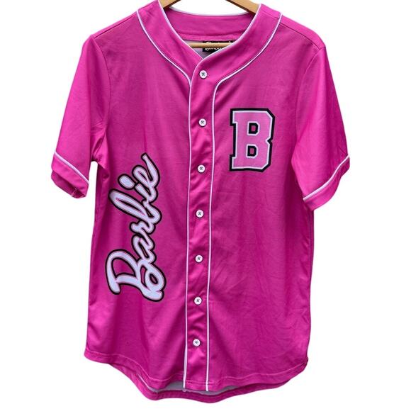 Malibu Barbie pink button up baseball jersey 59 Size Small - Picture 1 of 5